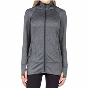 Mondetta Women's Gray Black Herringbone Athletic Jacket Size Medium NWOT